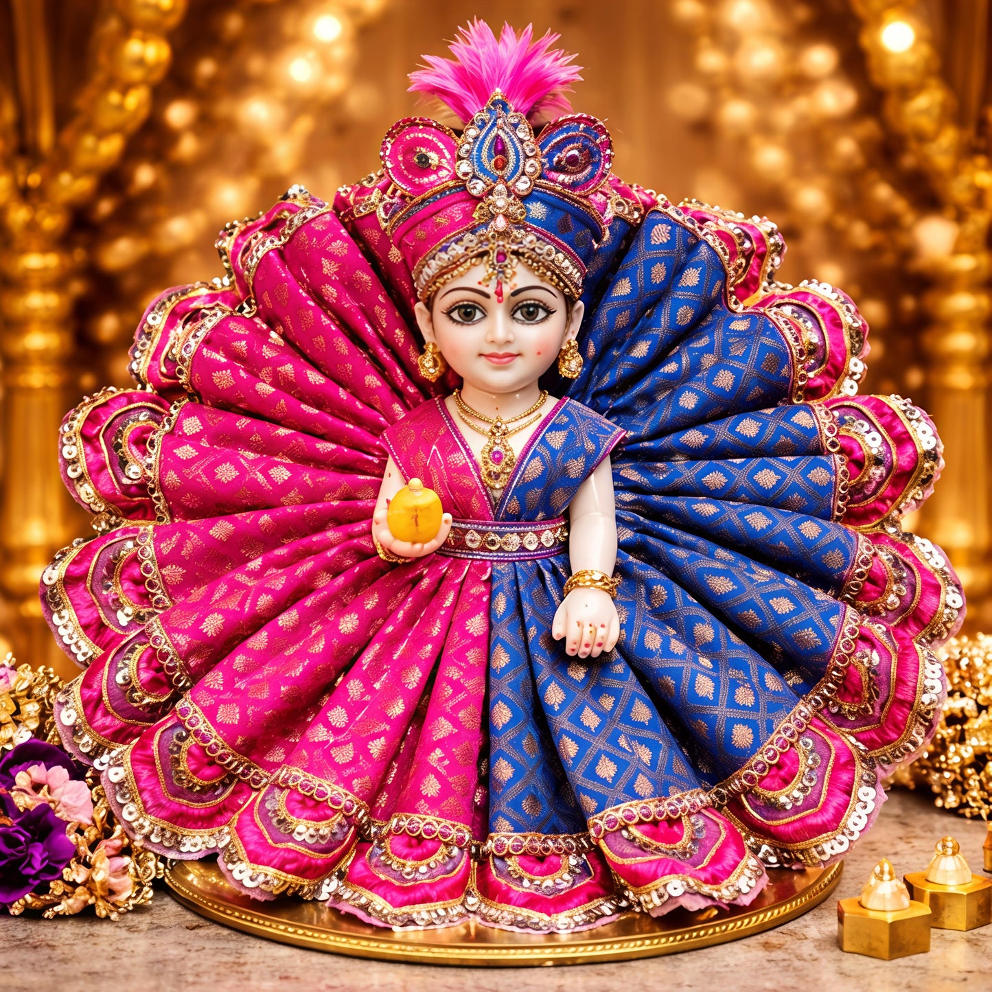 Navratra Special multi dress for laddu gopal ji