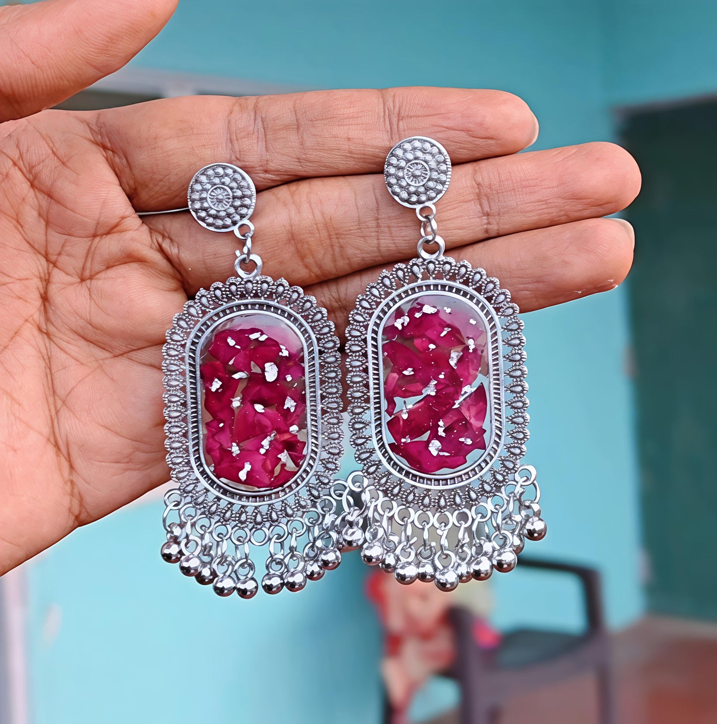 Resi Rose Finish Cutomized Jhumka